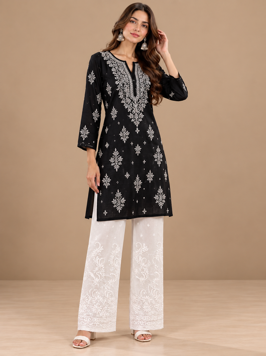 Hakoba mul cotton white palazzo pan