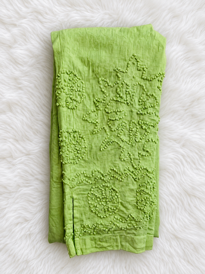 Hebe neon green chikankari stretch pant