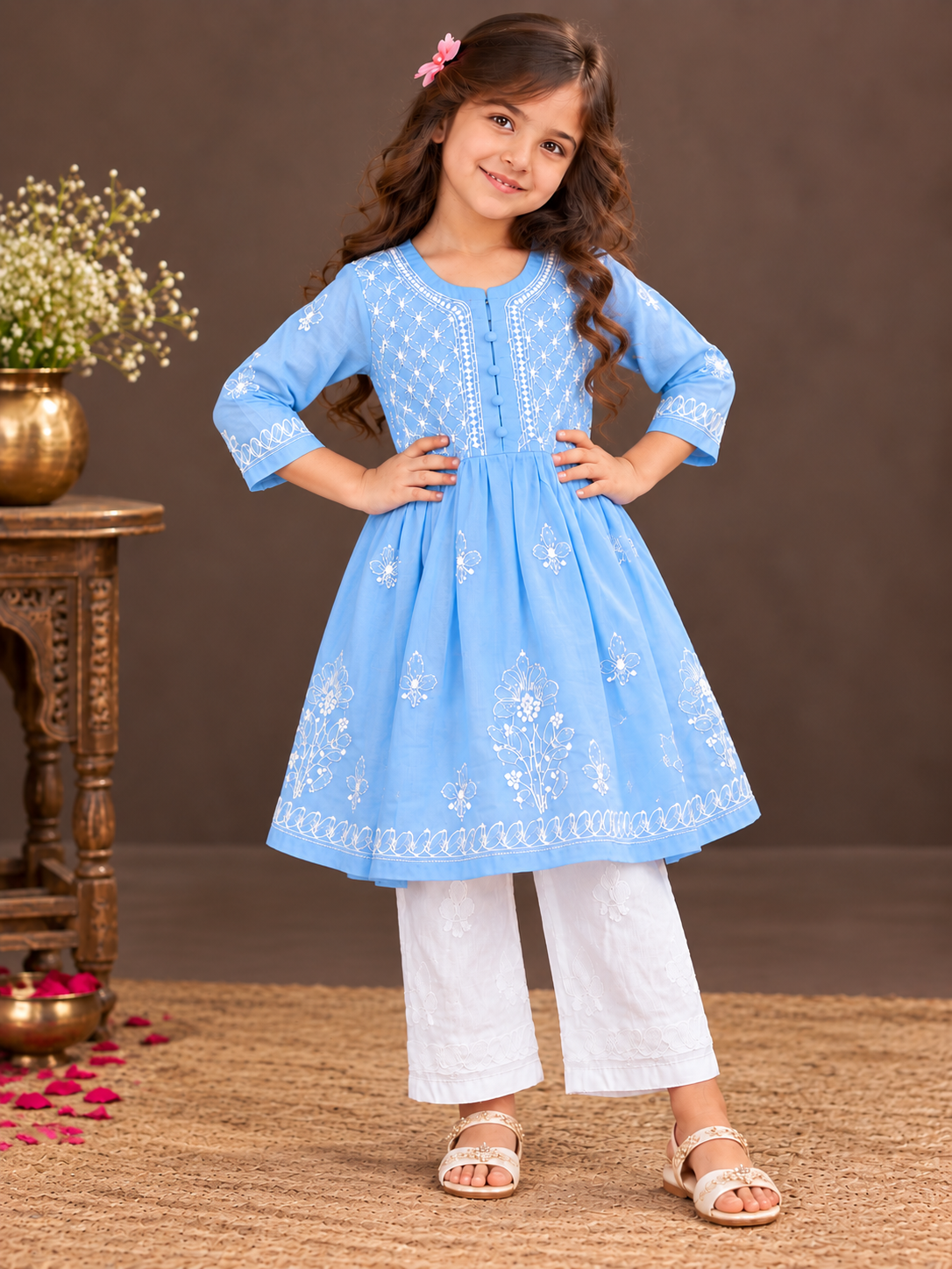 Hom_Aanya_baby_girl_chikankari_blue_dress