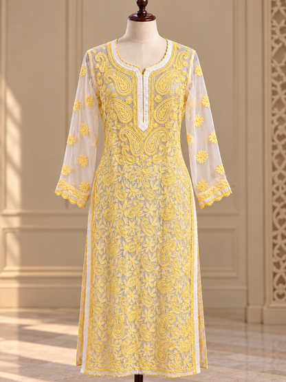 Forever reshmi georgette long kurti by Masnavi