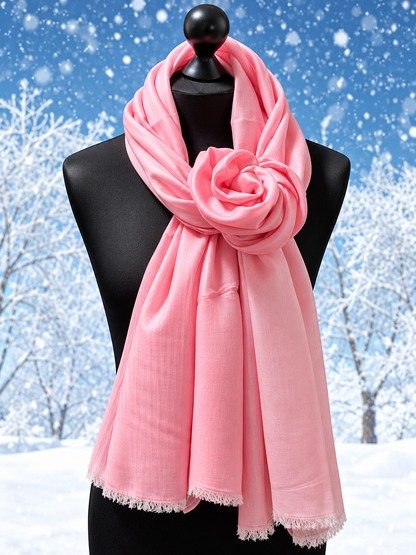 Miraj classic pashmina pastel pink