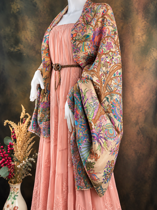 Miraj tribal design pashmina scarf