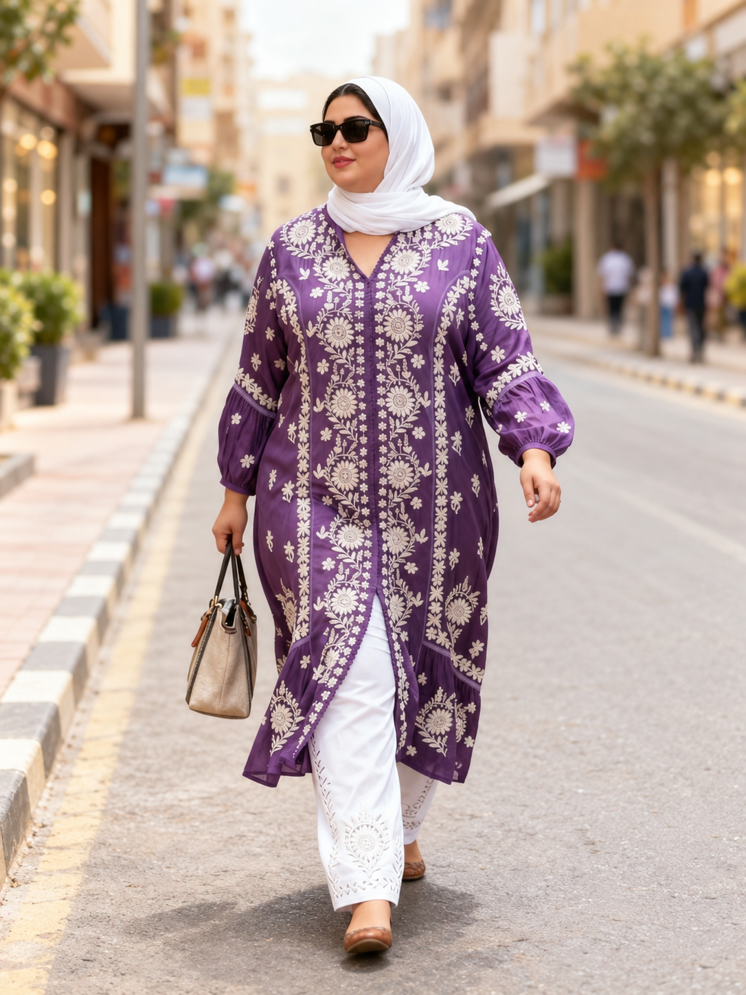 Muslin semi western lavender dress