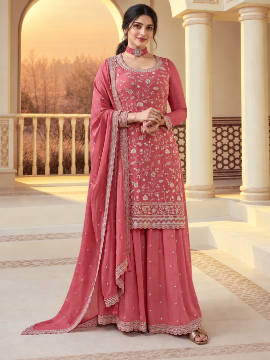 Naveli peach plus size silk dress
