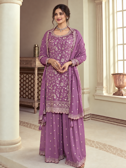 Naveli_plus_size_silk_dress_lilac