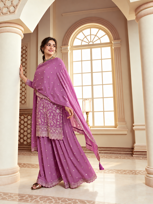 Naveli plus size silk dress lilac