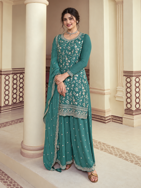 Naveli plus size silk dress viridian green