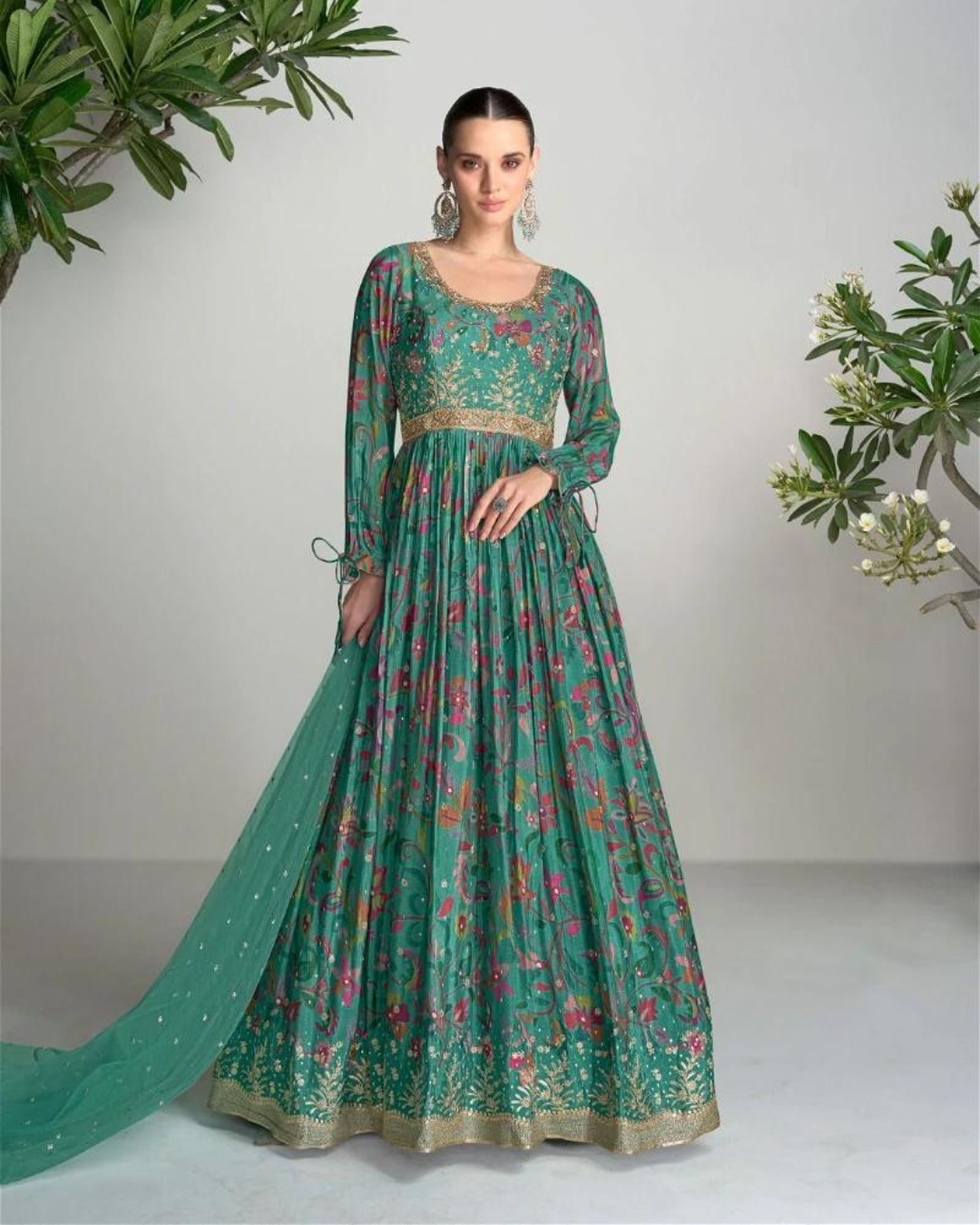 Masnavi Roohi gown dress green