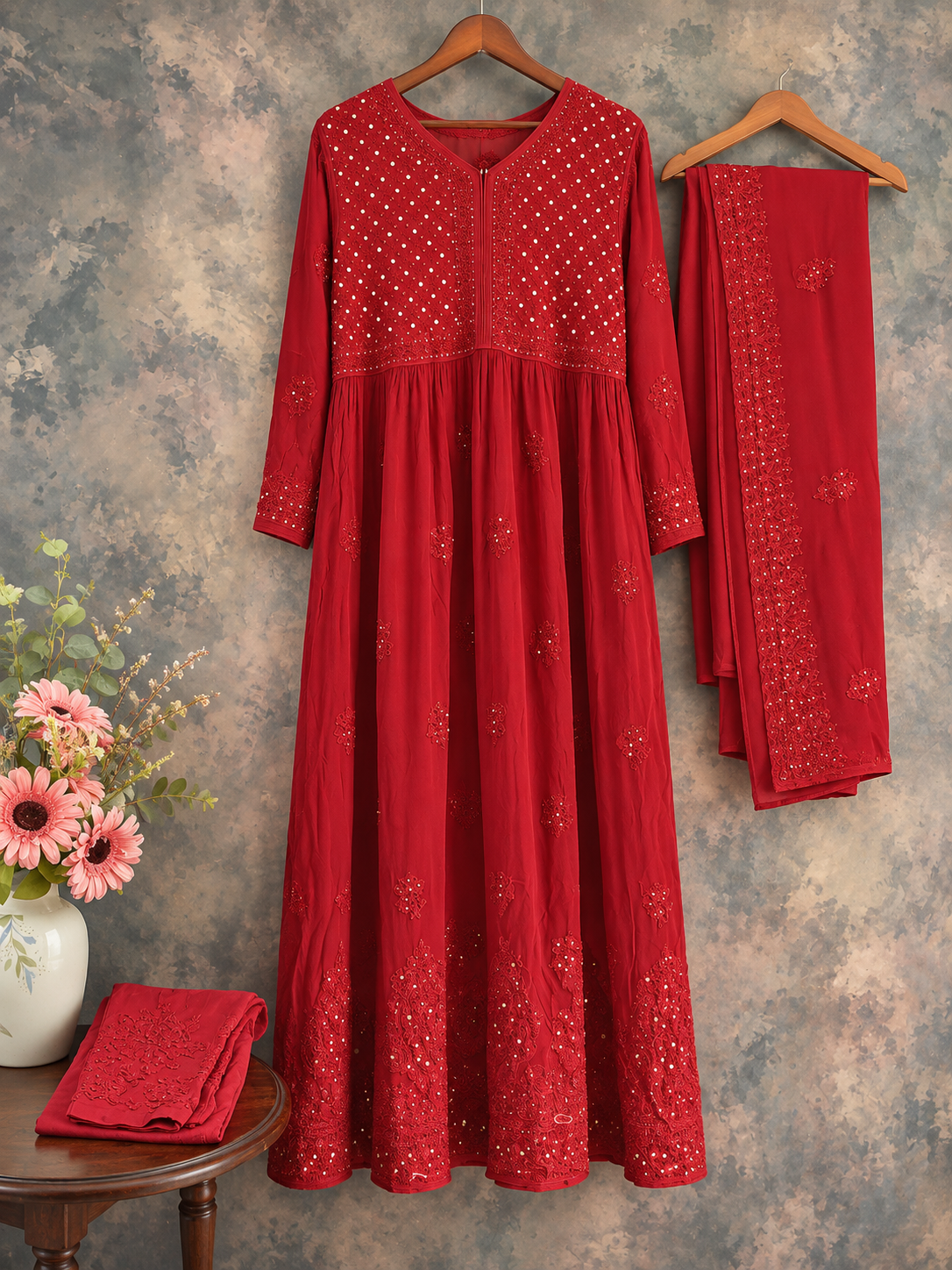 Rubai_longline_chikankari_dress_by_Masnavi