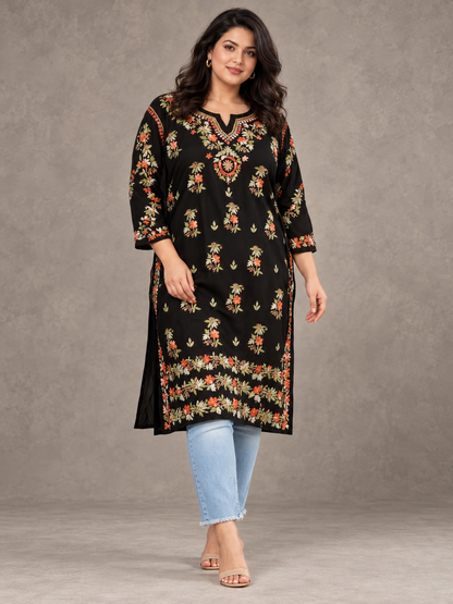 Sahiba Clementine blooms plus size modal set