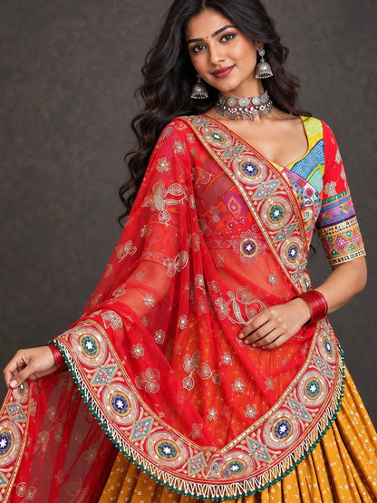 Surmai navratri lehanga set