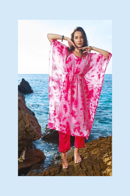 Breeze Chiffon kaftan Pink