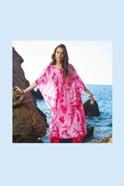 Breeze Chiffon kaftan Pink