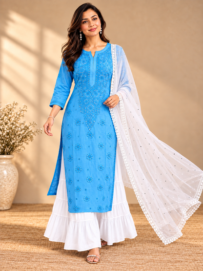 fiesta_chikankari_mukaish_work georgette kurti 