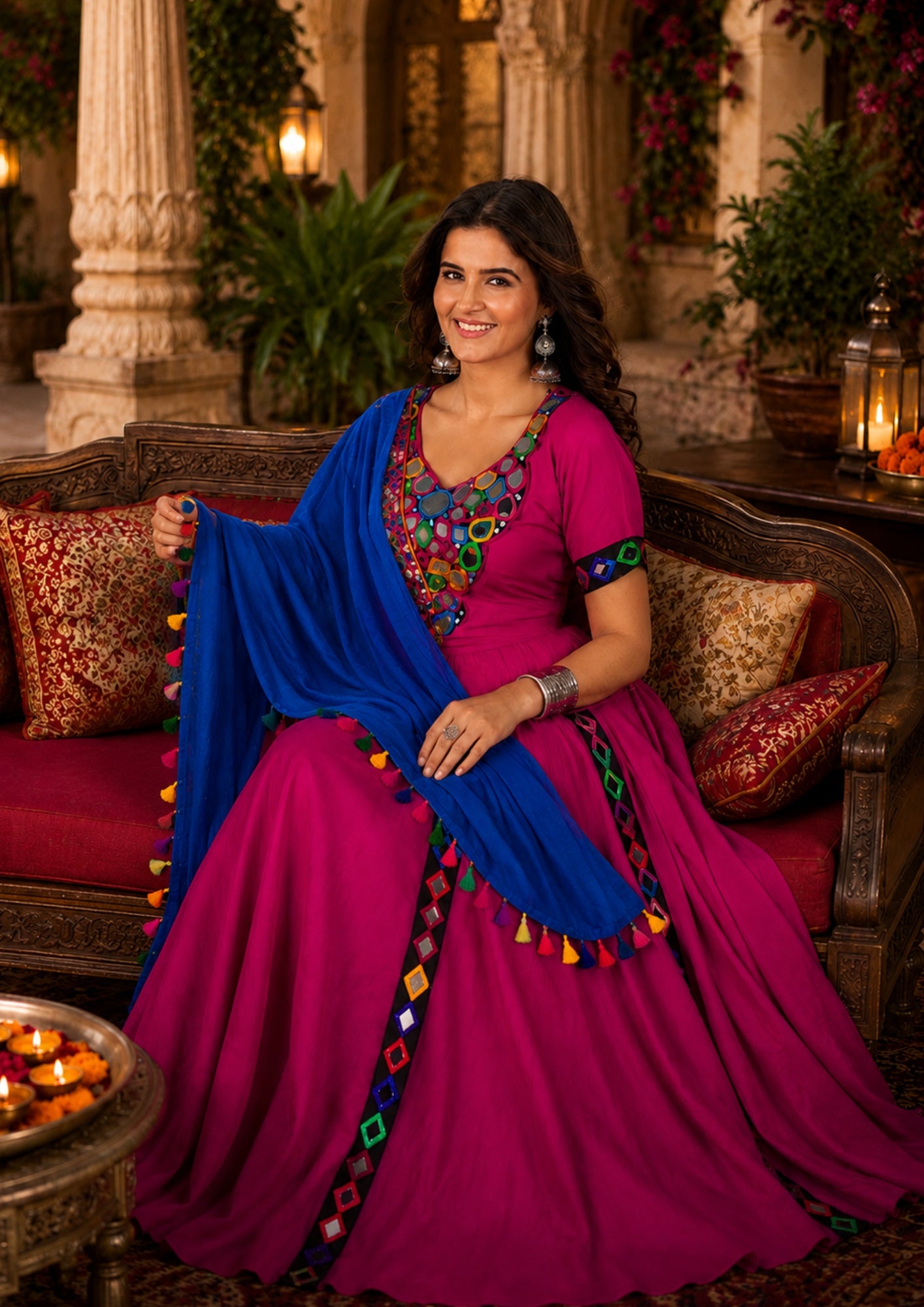 gujaria_garba_dress_rani_pink