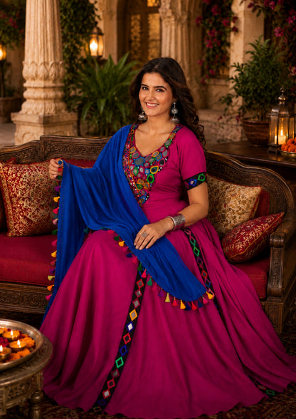 gujaria_garba_dress_rani_pink