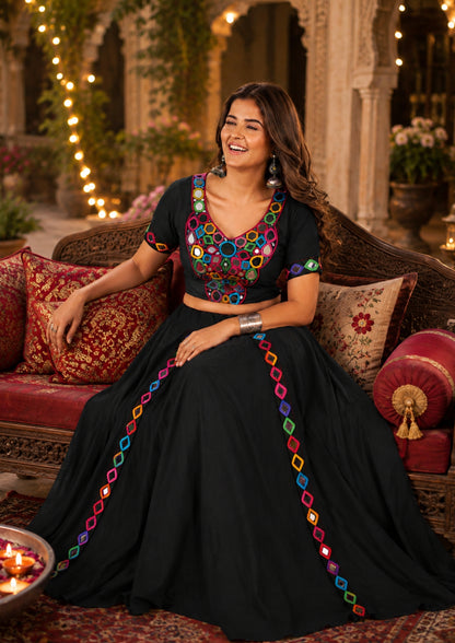 gujaria_white_garba_black dress