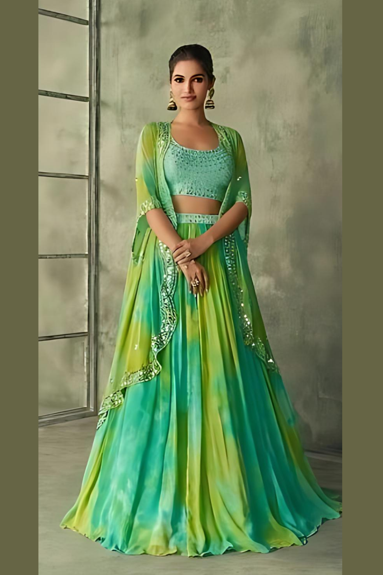 Lehanga dress green