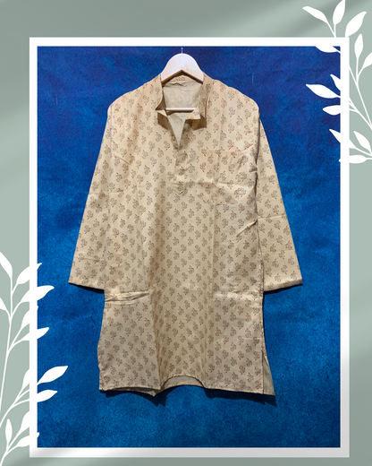 Masnavi man kurta beige