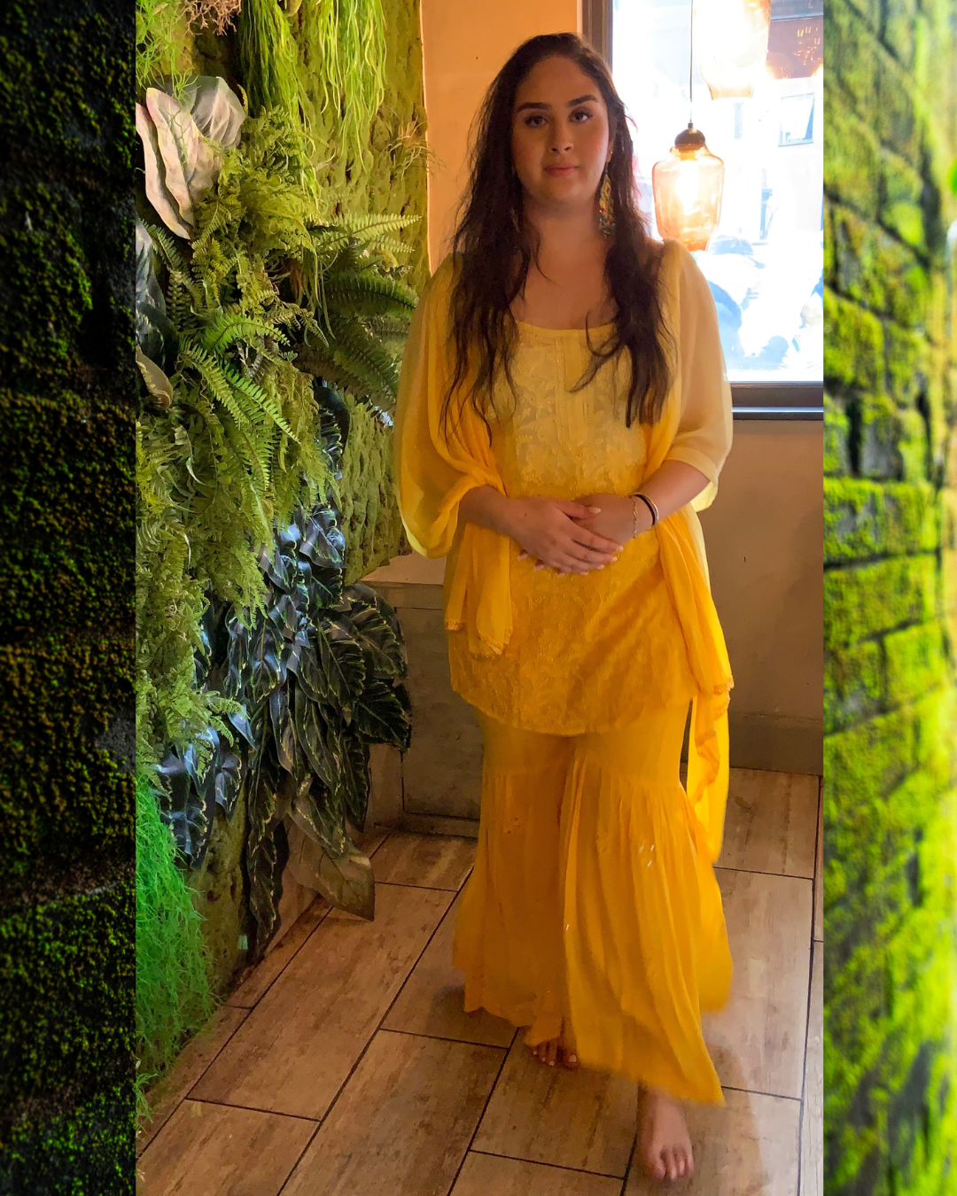 Shokhi ombre dress set yellow