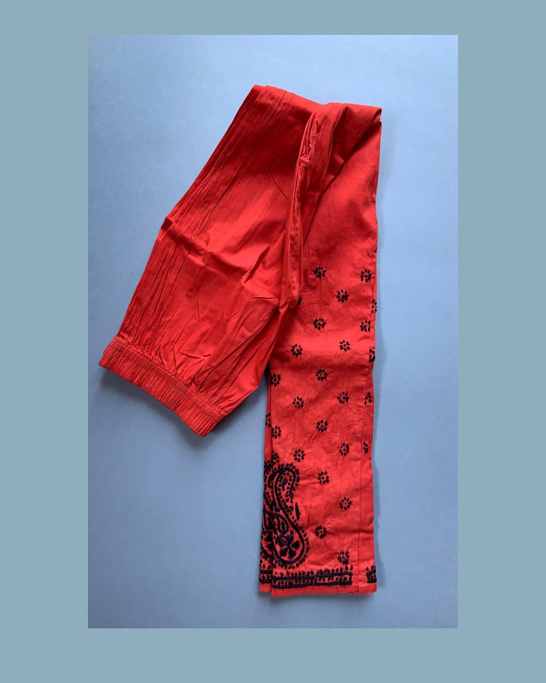 Churidar Cotton pant/Red3