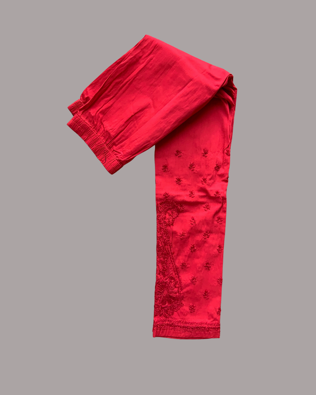 Churidar Cotton Pant/ Red2