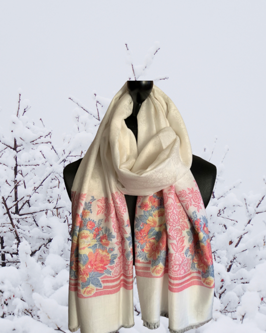 pashmia kani border scarves
